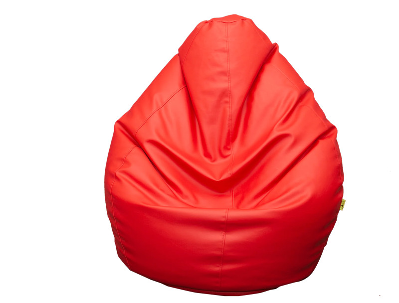 Lazy Panda Handmade Leather Bean Bags XL - Red - مقعد جلدي